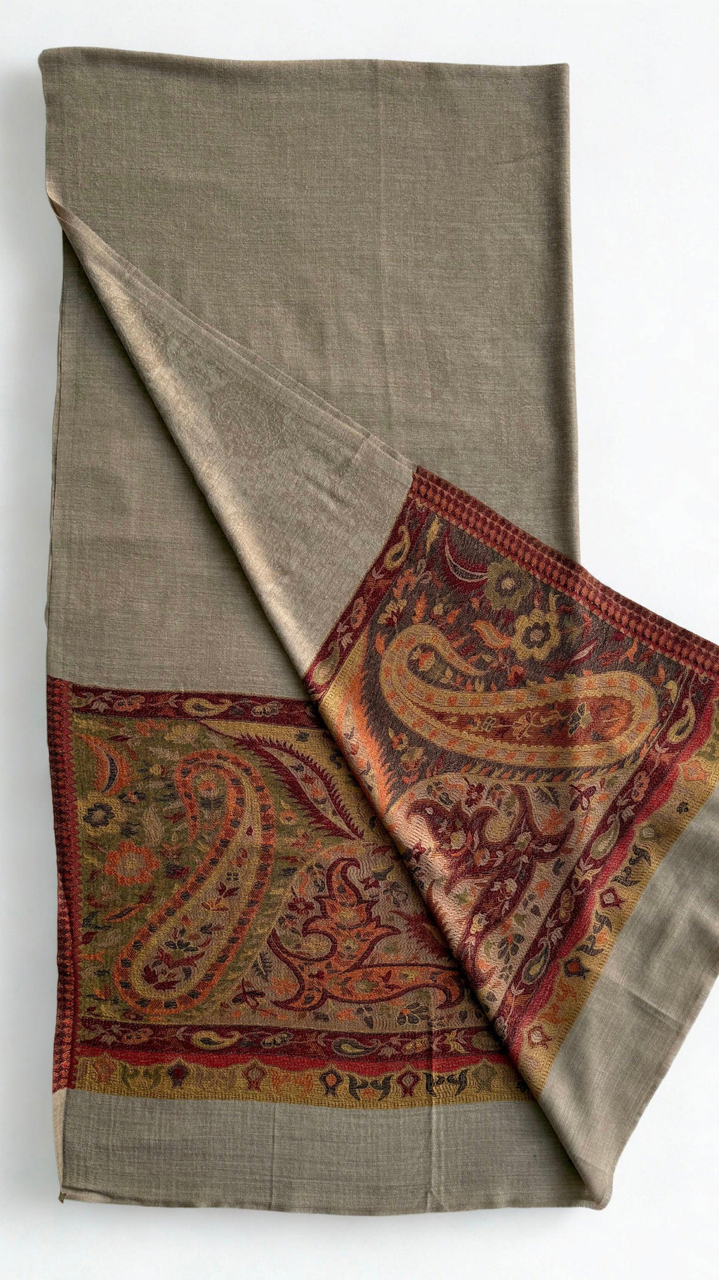 Fine Pashmina Ring Palladar shawl in Mushki, handwoven pashmina ring shawl, view 5