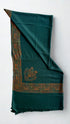 Swati Shahtoosh Thick Embroidered - Teal Green