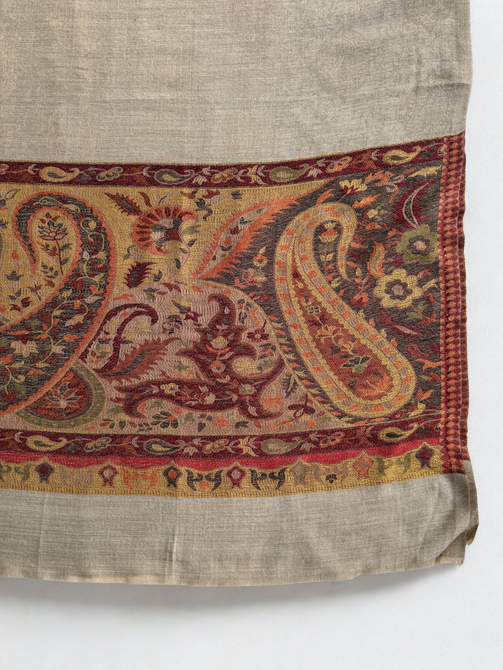 Fine Pashmina Ring Palladar shawl in Mushki, handwoven pashmina ring shawl, view 3