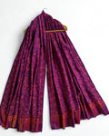 Pure Kashmiri Pashmina Kani shawl in violet, handwoven Kani pashmina