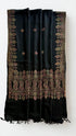 Pashmina Full Embroidered Shawl - Black