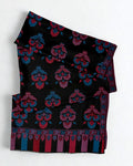 Pure Kashmiri Pashmina Kani shawl in black, handwoven Kani pashmina