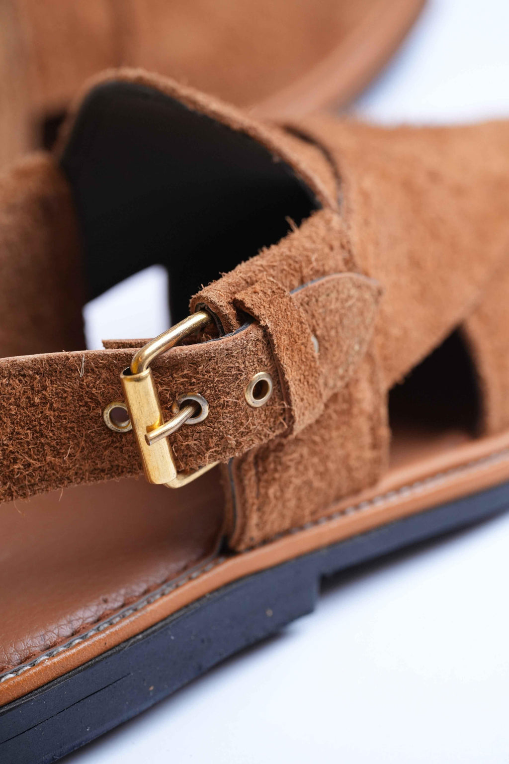 Sabar Chappal - Suede Camel