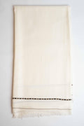 Swati Pashmina shawl in off-white, handwoven Swati pashmina