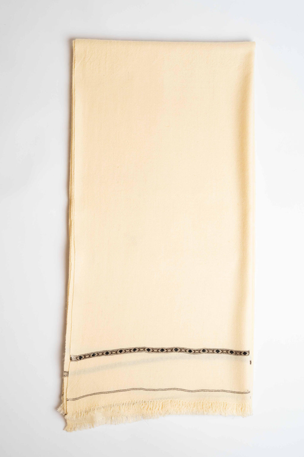 Swati Pashmina shawl in cream, handwoven Swati pashmina