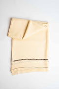 Swati Pashmina shawl in cream, handwoven Swati pashmina, view 2