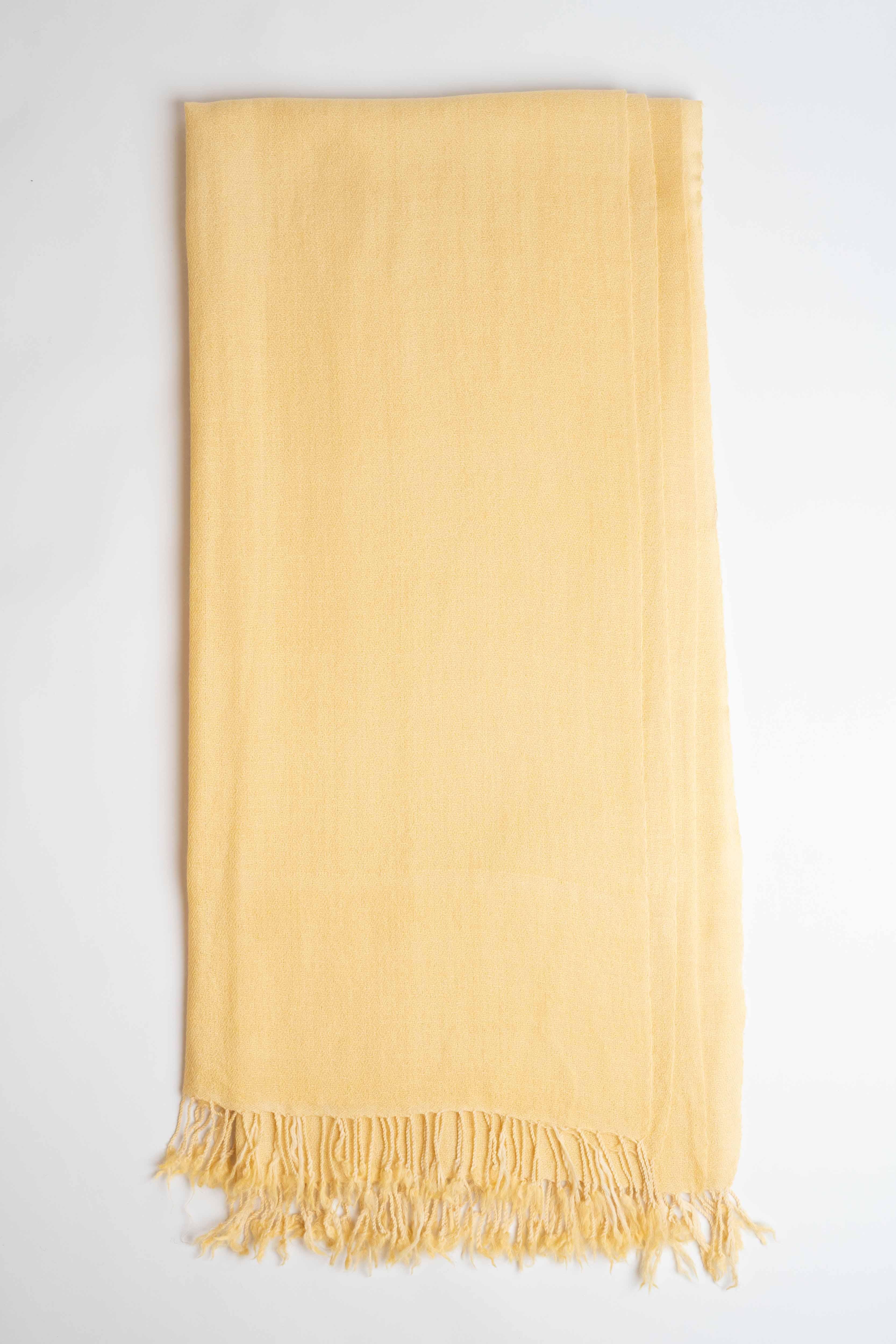 Pure woollen shawl in beige, handwoven wool shawl