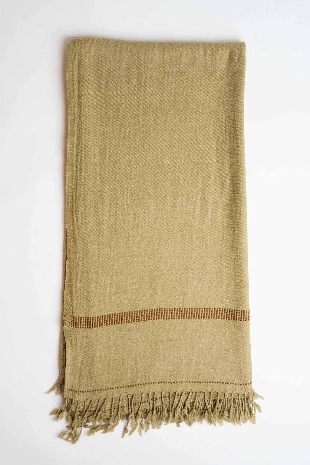 Mix Pashmina shawl in olive, handwoven pashmina blend