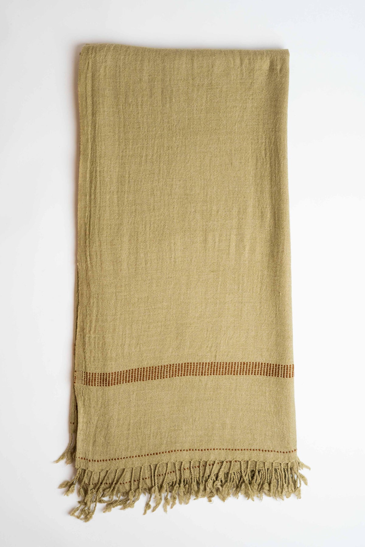 Mix Pashmina shawl in olive, handwoven pashmina blend