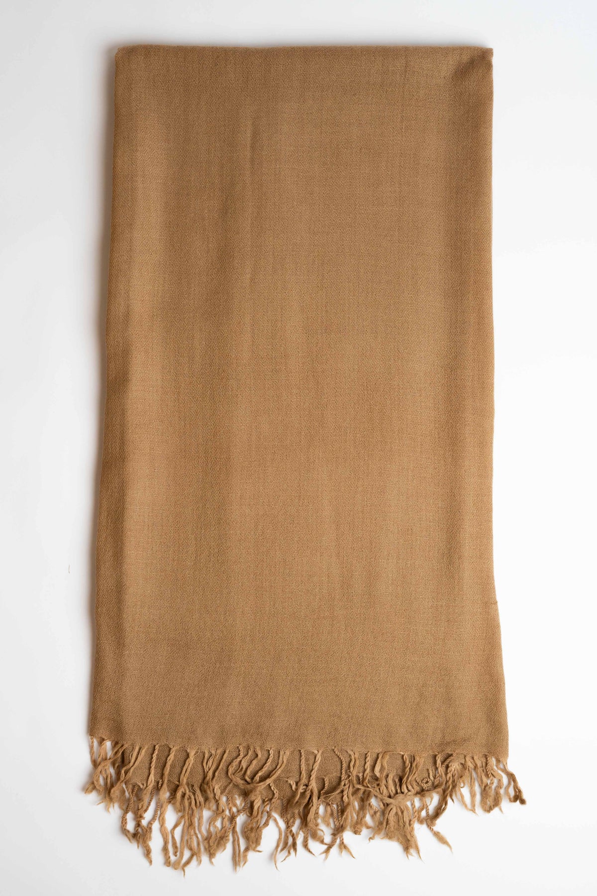Pure woollen shawl in brown, handwoven wool shawl