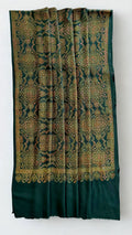 Pure Kashmiri Pashmina handwoven shawl in emerald green