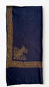 Kashmiri Pashmina Border Embroidered - Navy Blue (Dark)