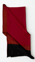 Kashmiri Pashmina shawl with border in red and black