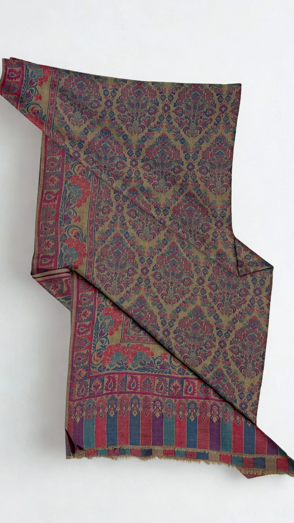 Pure Kashmiri Pashmina Kani shawl, handwoven Kani pashmina, view 3