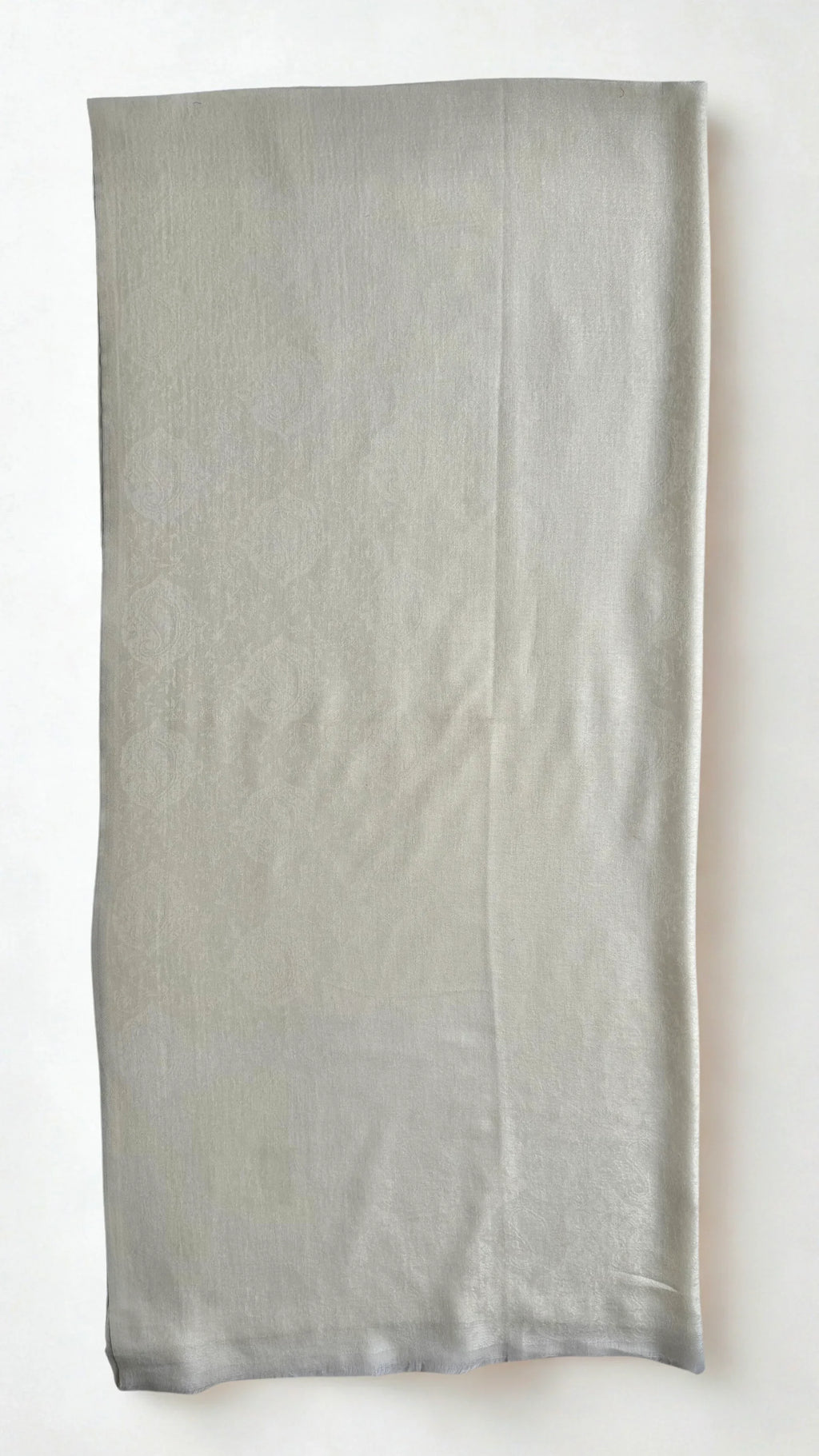 Fine Pashmina plain Ring shawl in white, handwoven pashmina ring shawl, view 4