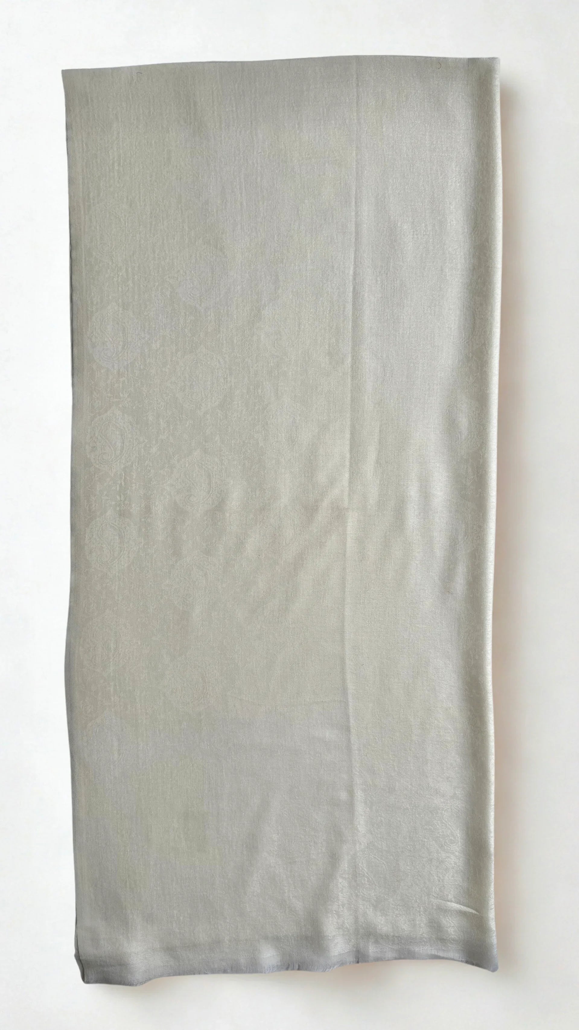 Fine Pashmina plain Ring shawl in white, handwoven pashmina ring shawl, view 4