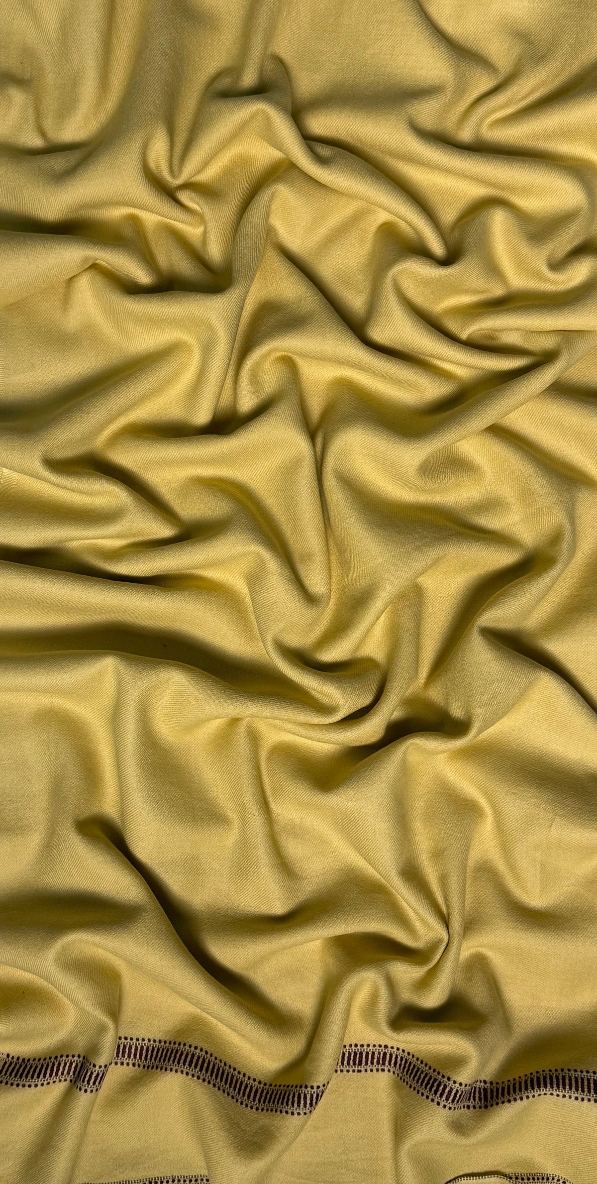 Olive gold men's Swati pashmina shawl, handwoven in Salampur, Swat