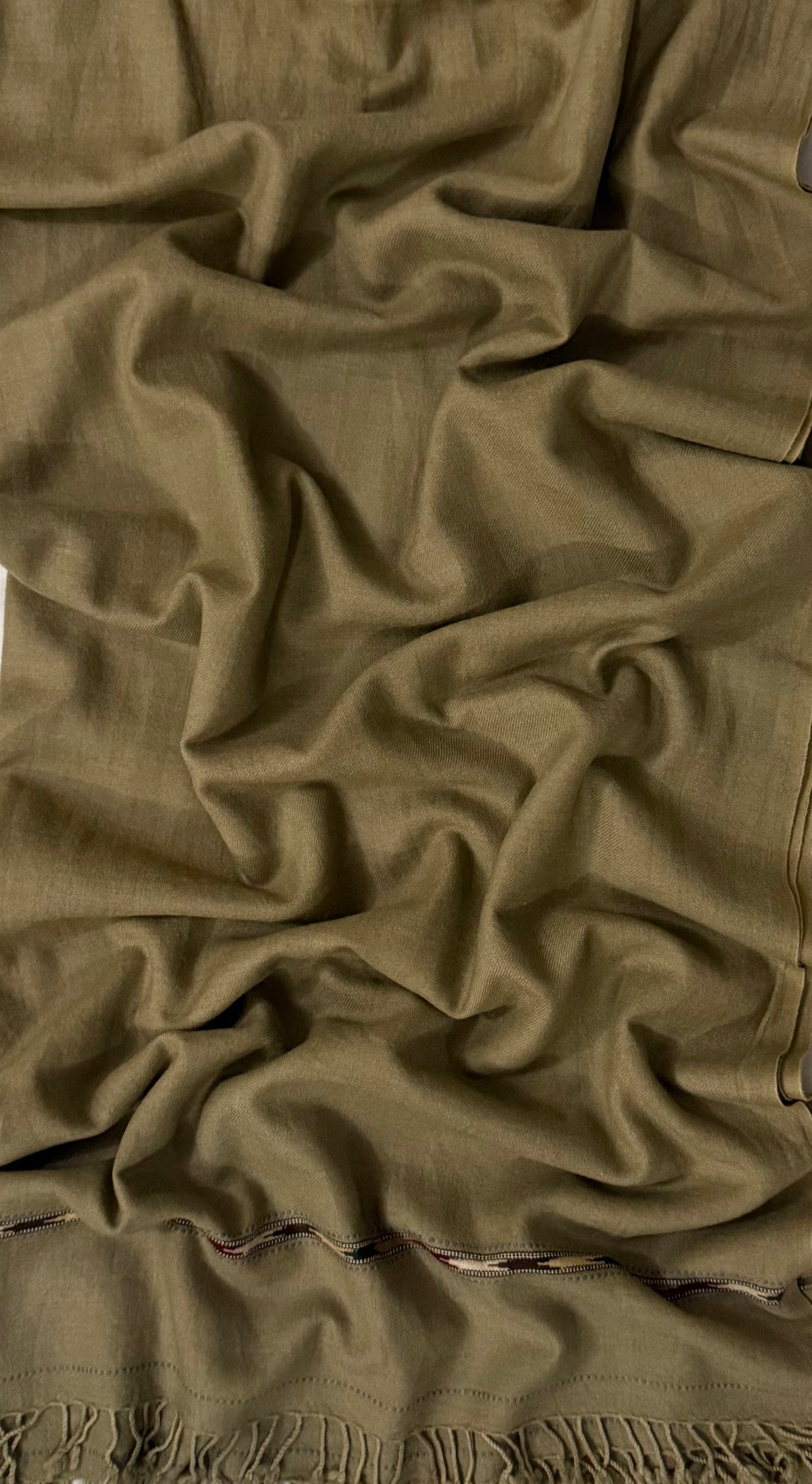 Brown men's Swati pashmina shawl, handwoven in Salampur, Swat