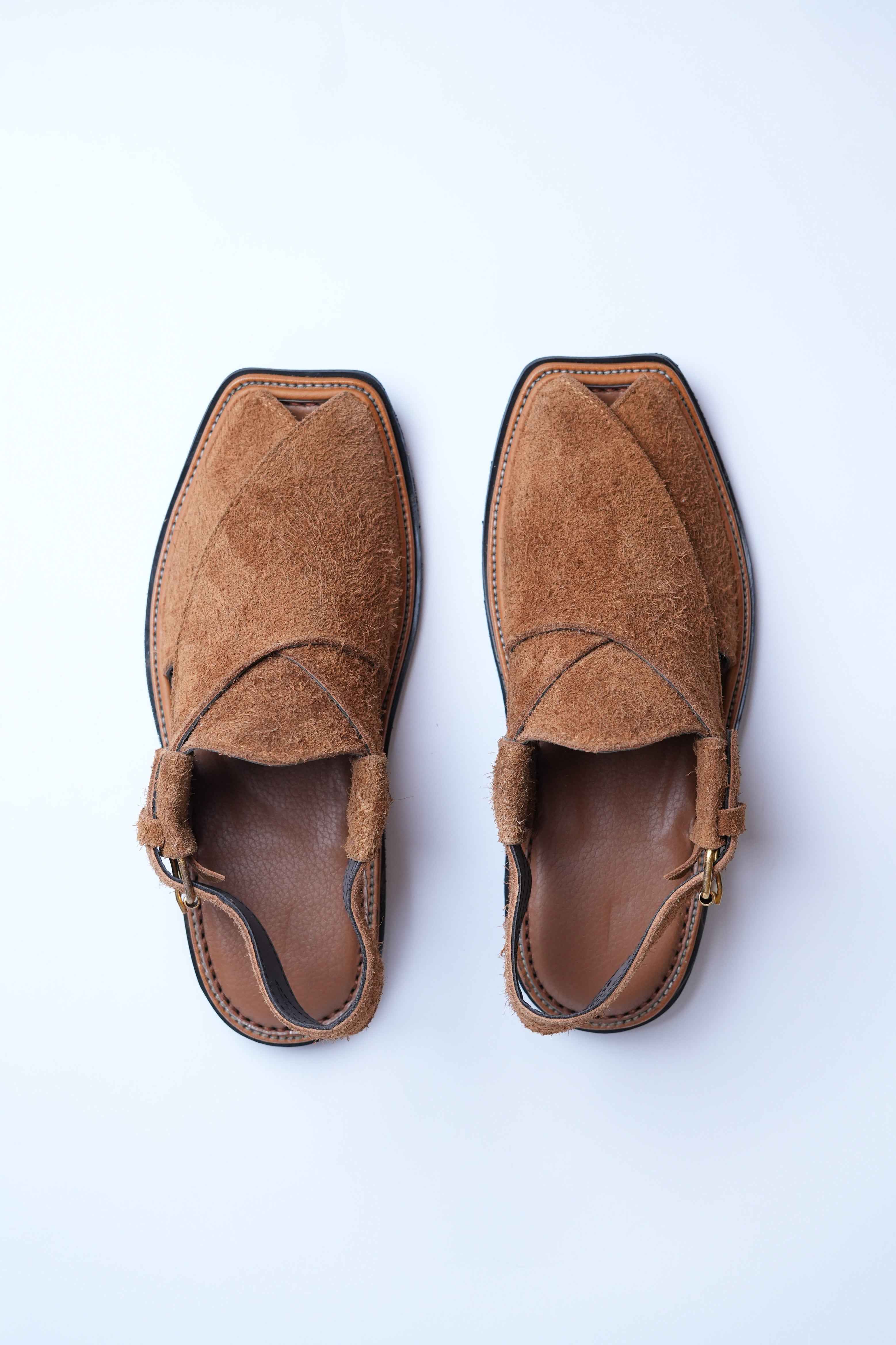 Stylish Sabar Peshawari Chappal Sabar Chappal Suede Camel