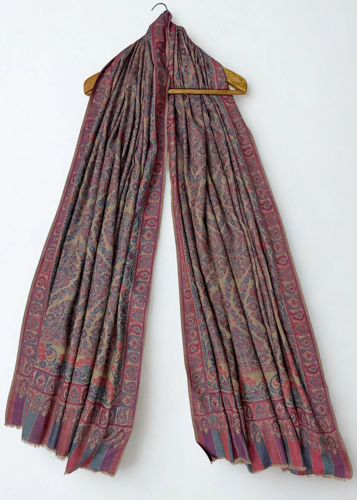 Pure Kashmiri Pashmina Kani shawl, handwoven Kani pashmina