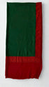 Kashmiri Pashmina with Border - Green & Red